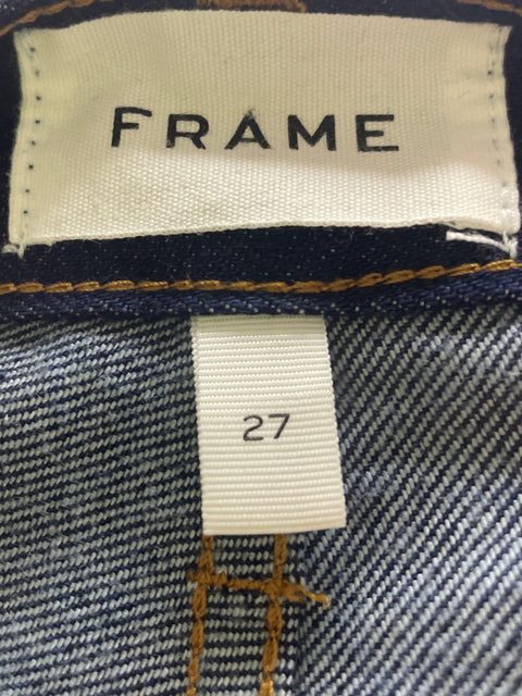 Pantalón Frame Recto Wide-leg Azul - Talla 27