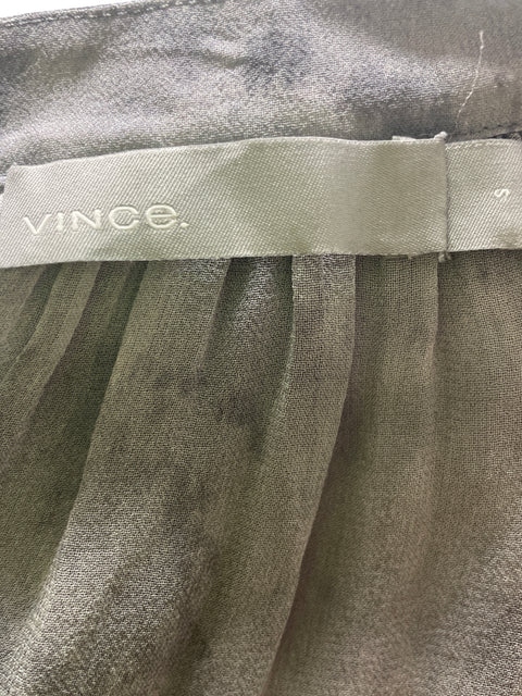 Camisa Vince Transparente Estampado Gris - Talla S