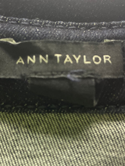 Vestido Ann Taylor de Algodón Botones Manga larga Azul - Talla 4