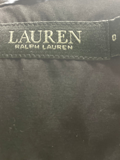 Vestido Ralph Lauren de Algodón Fajon Midi Negro - Talla 0