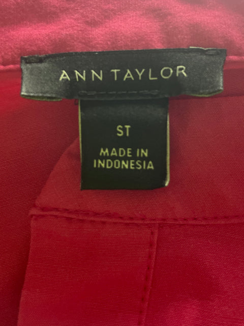 Vestido Ann Taylor de Algodón Manga corta Midi Rosado - Talla S