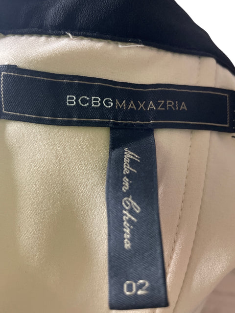 Vestido Bcbg Tiras Ruchas Beige - Talla 2