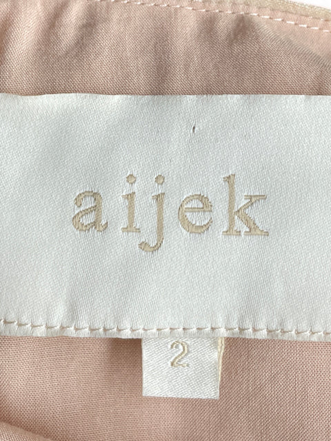 Vestido Aijek Midi Troquelado Verde - Talla 2