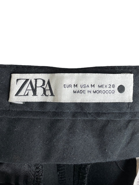 Bermuda Zara Wide-leg Negro - Talla M