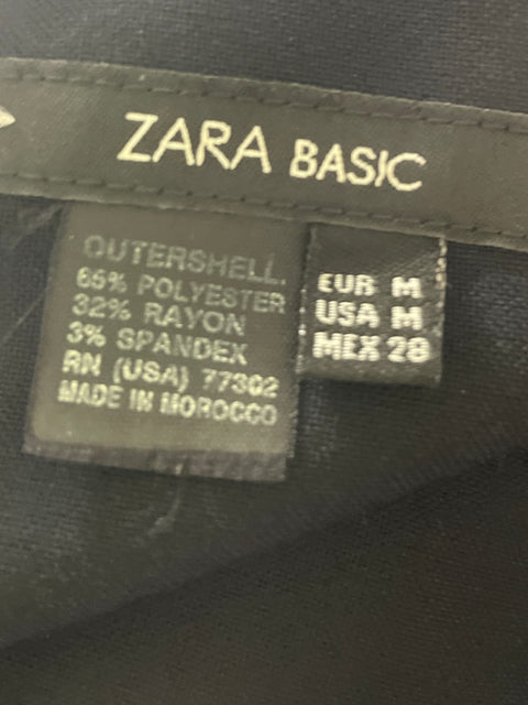Vestido Zara Botones Midi Negro - Talla M