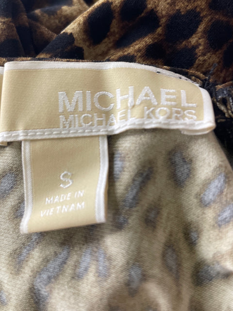 Vestido Michael Kors Animal print Manga larga Marrón - Talla S