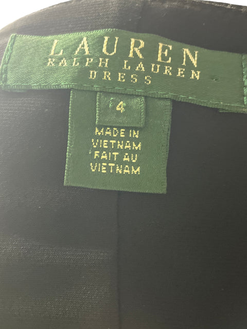 Vestido Ralph Lauren Asimétrico Ajustado Negro - Talla 4