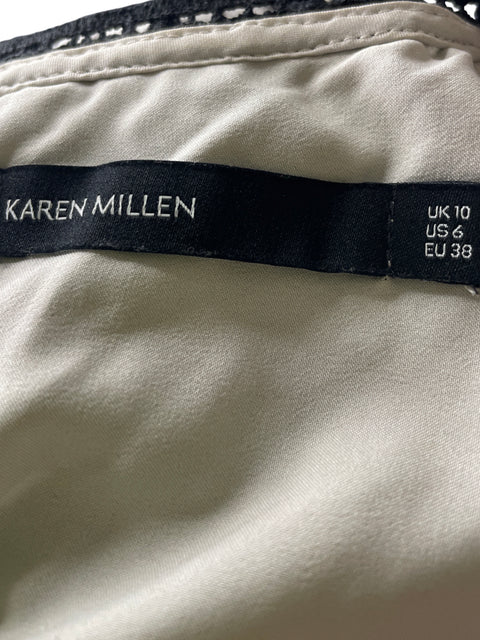 Vestido Karen Millen Tejido Sin mangas Negro - Talla 6