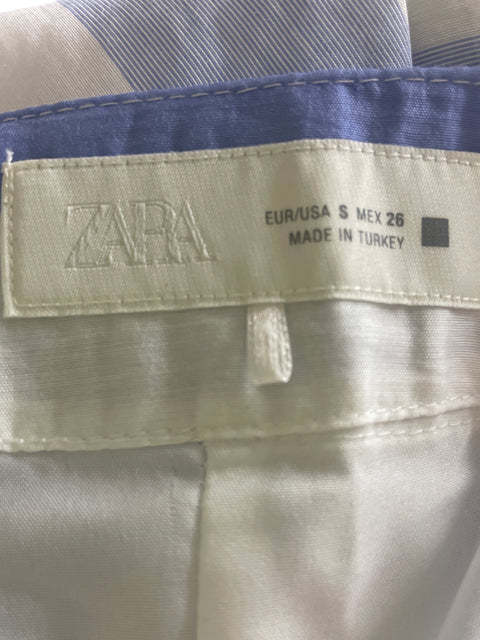 Falda Zara Suelto Rayas Azul - Talla S