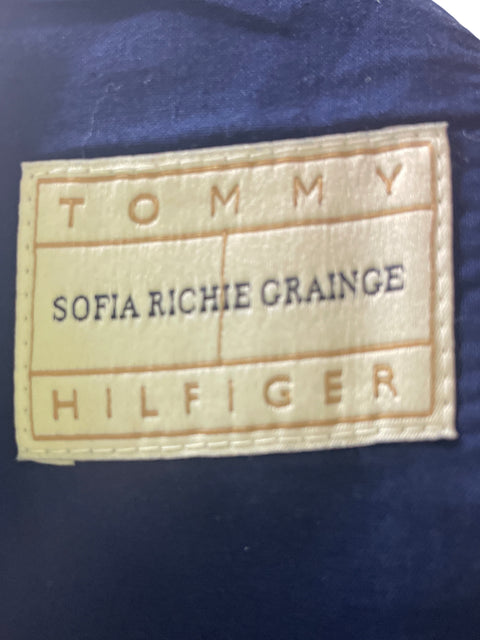 Vestido Tommy Hilfiger de Lino Tiras Mini Azul - Talla 38