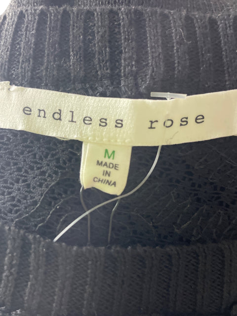 Blusa Endless Rose Transparente Manga larga Negro - Talla M