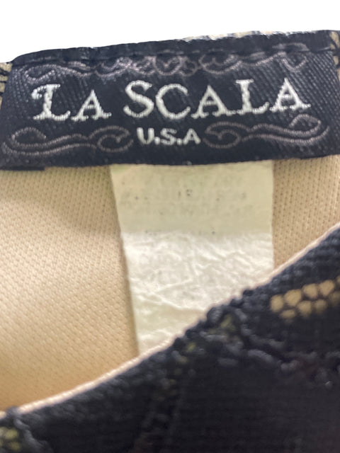 Vestido La Scala Encaje Manga larga Negro - Talla M