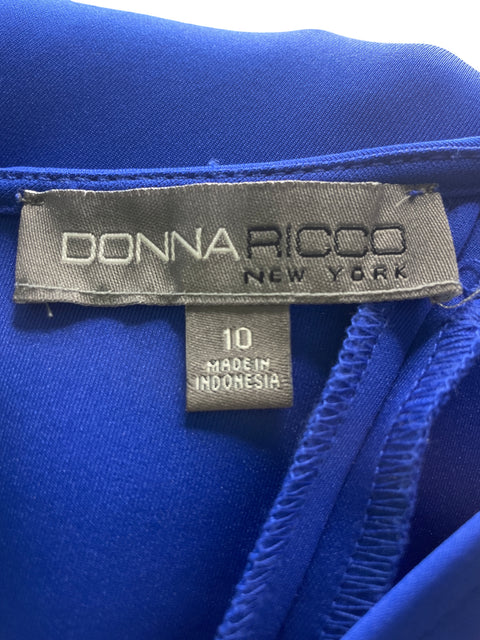 Vestido Donna Ricco Suelto Manga corta Azul - Talla 10