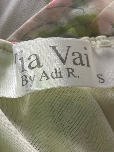Vestido Via Vai Ruchas Estampado Amarillo - Talla S