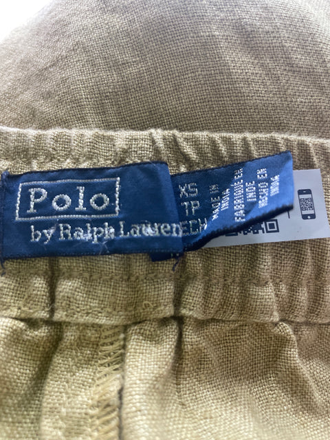 Pantalón Polo Ralph Lauren de Lino Recto Wide-leg Marrón - Talla XS