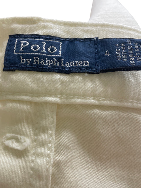 Pantalón Polo Ralph Lauren de Algodón Wide-leg Recto Blanco - Talla 4
