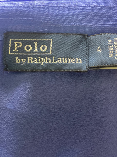 Falda Polo Ralph Lauren Plisado Liso Azul - Talla 4