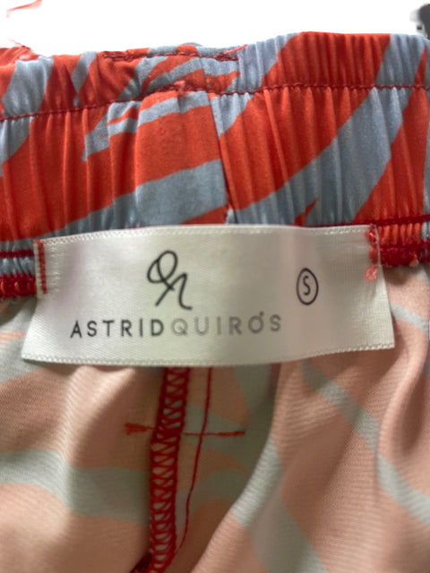 Conjunto Astrid Quiroz Estampado Short/blusa Naranja - Talla S