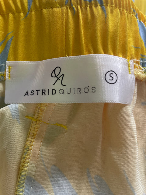 Conjunto Astrid Quiroz Ruchas Estampado Amarillo - Talla S