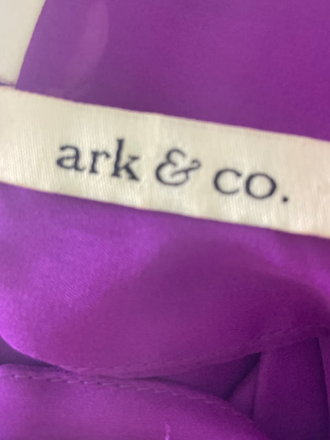 Blusa Ark & Co Halter Ruchas Morado - Talla S