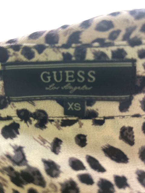 Camisa Guess Animal print Botones Negro - Talla XS