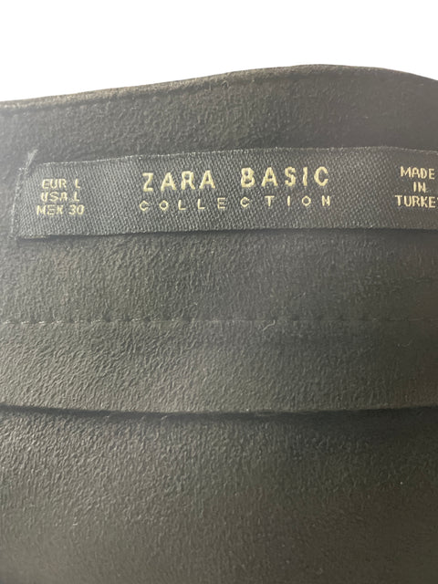 Falda Zara Flecos Cruzado Negro - Talla L