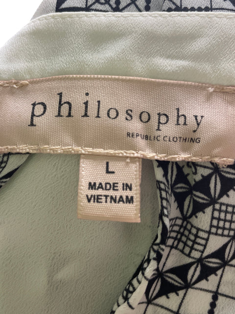 Blusa Philosophy Suelta Manga corta Negro - Talla L