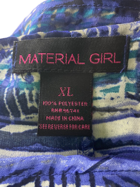 Blusa Material Girl Estampado Manga corta Azul - Talla XL