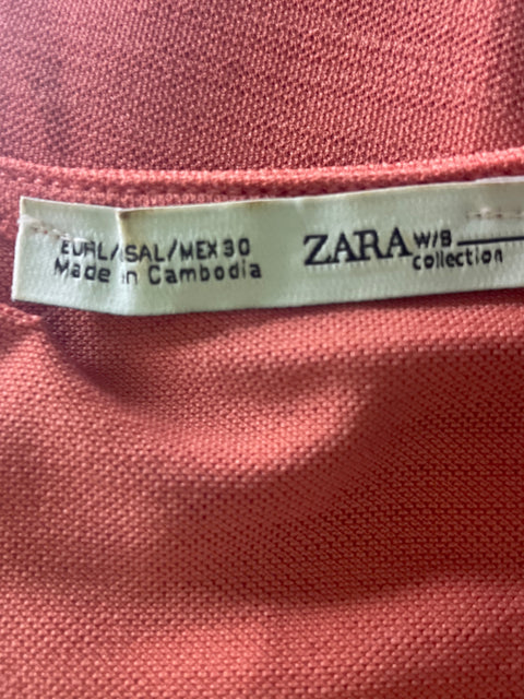Blusa Zara Cuello v Liso Naranja - Talla L