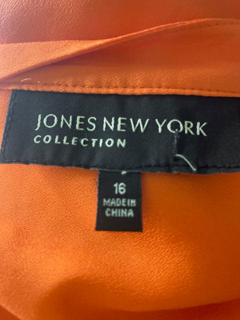 Blusa Jones New York Cuello v Manga larga Naranja - Talla 16