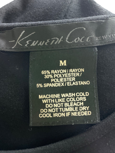 Vestido Kenneth Cole Sin mangas Midi Negro - Talla M