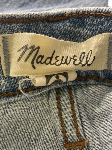 Pantalón Madewell Recto Wide-leg Azul - Talla 27