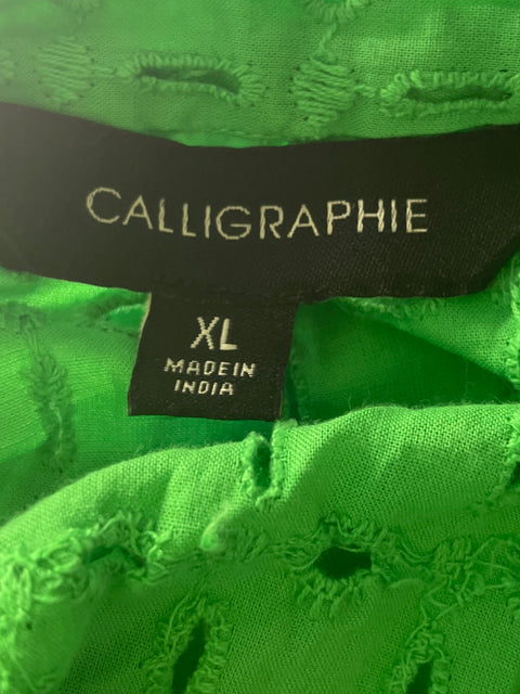 Blusa Calligraphie Manga larga Cordones Verde - Talla XL