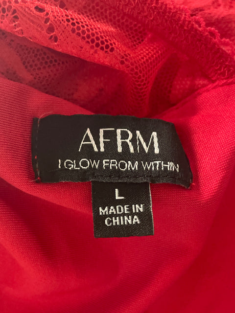 Vestido Afrm Ruchas Sin mangas Rojo - Talla L