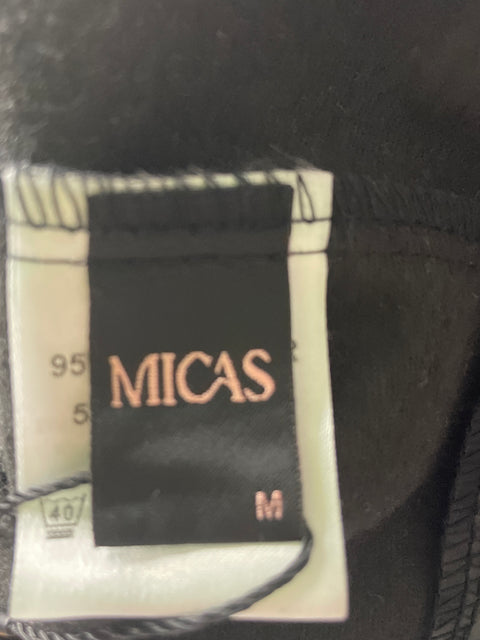 Falda Micas Oliuretano Suelto Negro - Talla M