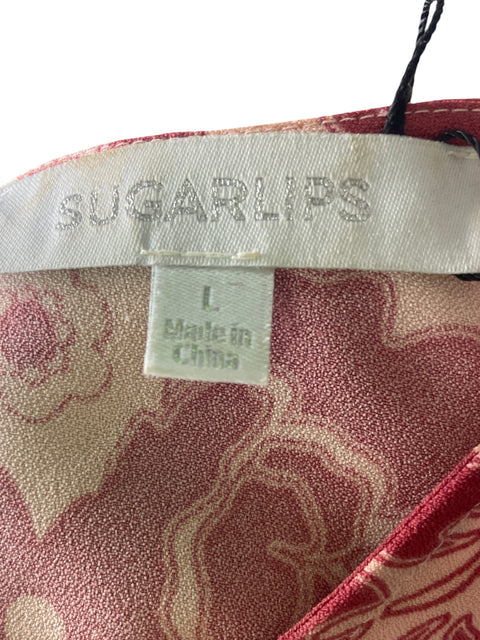 Blusa Sugar Lips Estampado Manga larga Rosado - Talla L
