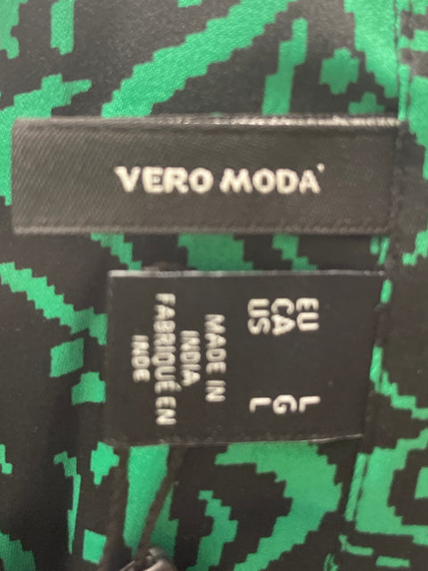 Vestido Vero Moda Estampado Manga larga Verde - Talla L