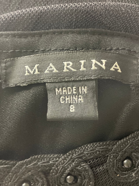 Vestido Marina Suelto Sin mangas Negro - Talla 8