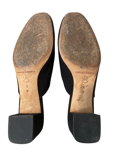 Zapato Loeffler Randall Punta cerrada Destalonado Negro - Talla 8