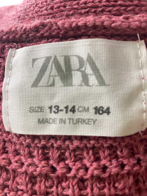 Chaleco Zara de Algodón Cuello v Sin mangas Rosado - Talla S