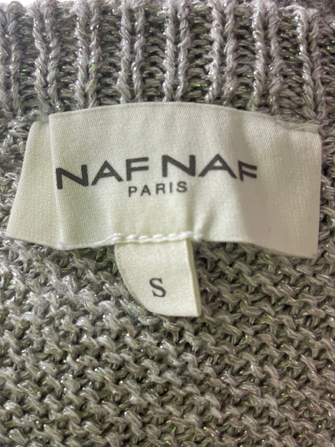 Blusa Naf Naf de Algodón Oneshoulder Manga larga Gris - Talla S