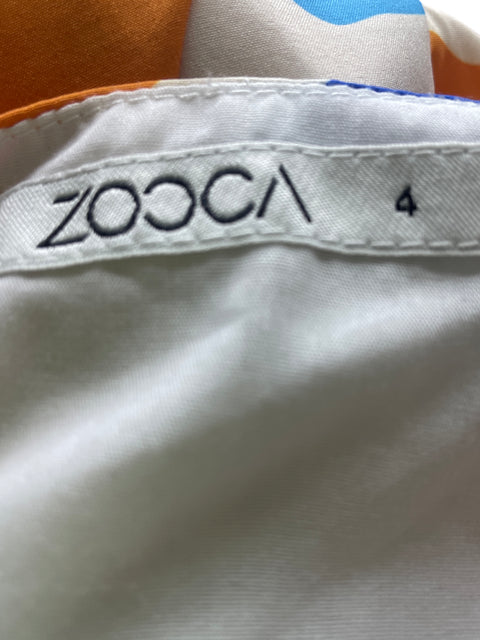 Vestido Zooca Estampado Halter Naranja - Talla 4