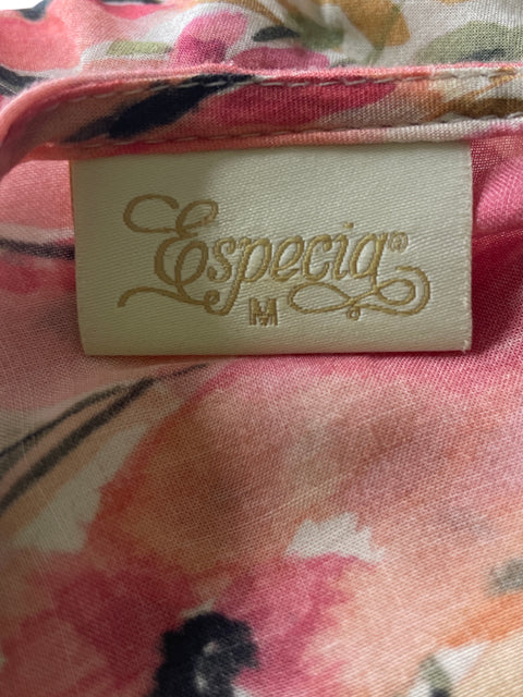 Vestido Especia de Algodón Estampado Tiras Rosado - Talla M