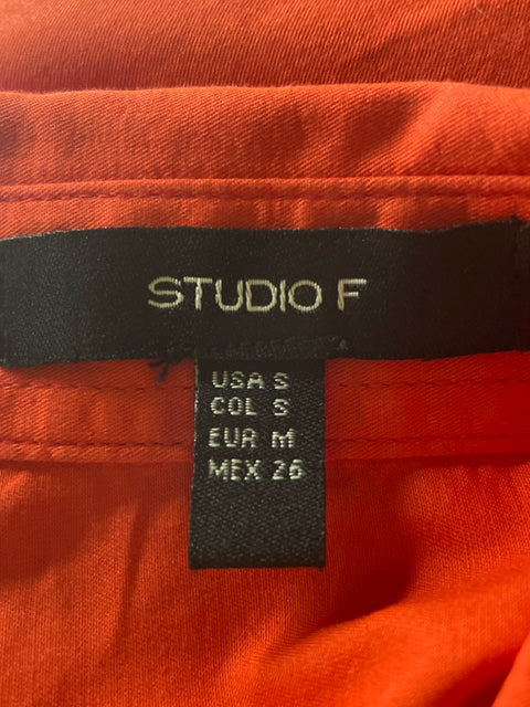 Camisa Studio F de Algodón Manga larga Botones Naranja - Talla S