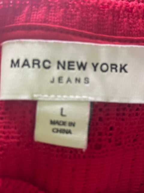 Blusa Marc New York Ruchas Liso Rojo - Talla L