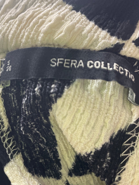 Vestido Sfera Collection Estampado Halter Blanco - Talla S
