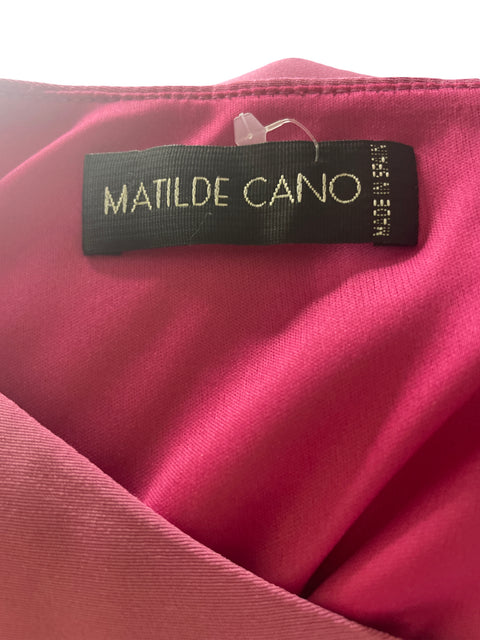 Vestido De Fiesta Matilde Cano Fajon Maxi Rosado - Talla S