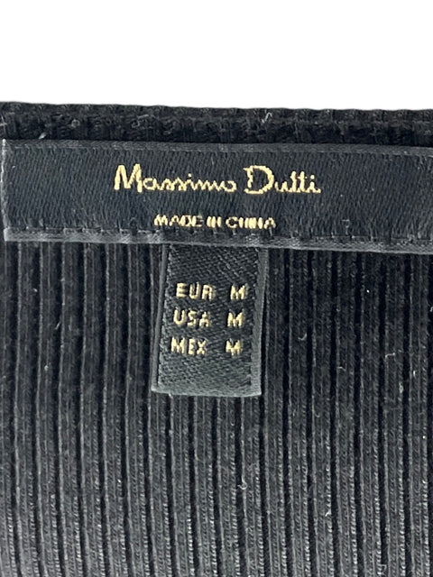 Top Massimo Dutti de Viscosa Negro - Talla M