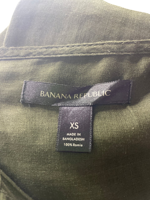 Vestido Banana Republic Transparente Manga larga Verde - Talla XS