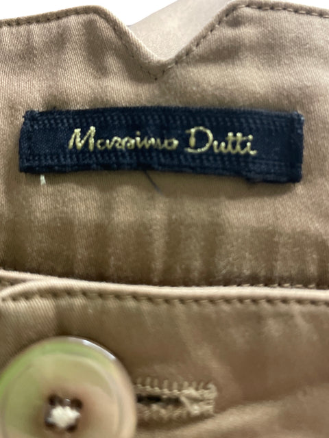Pantalón Massimo Dutti de Algodón Bolsillo Recto Marrón - Talla 40